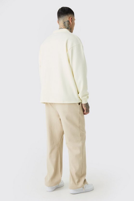 Tall Oversize Rugby-Poloshirt