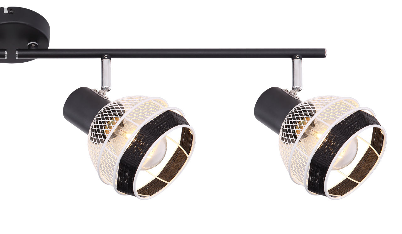 Globo Lighting - GRIDDY - Strahler Metall schwarz matt, 4x E27