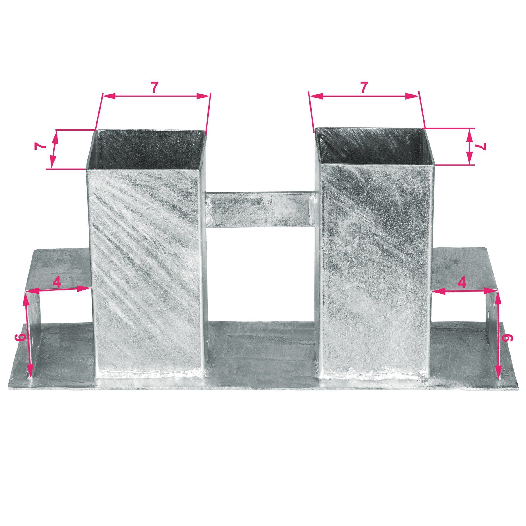 tectake Kaminholzregal Holzstapelhilfe feuerverzinkt 2-tlg., BxTxH:10,00x34,00x15,00 cm