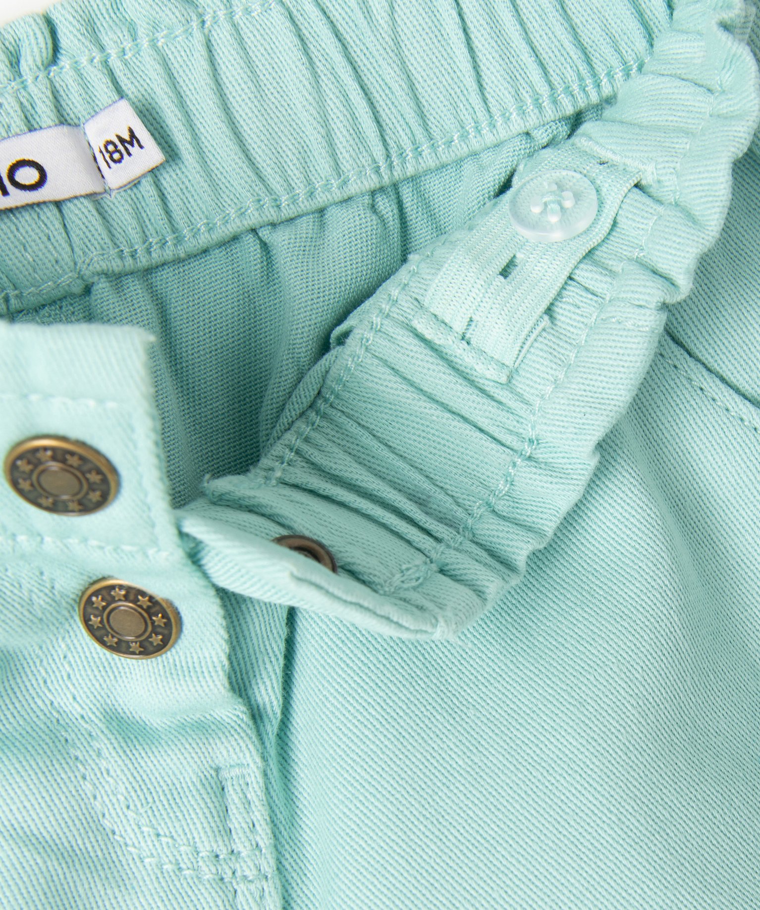 Short bébé fille uni avec ceinture élastiquée vert | GEMO