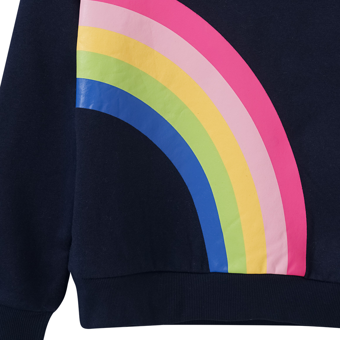 Mädchen Hoodie mit Regenbogen-Print
