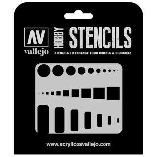 Vallejo Hobby Stencils: Access Trap Doors Markings