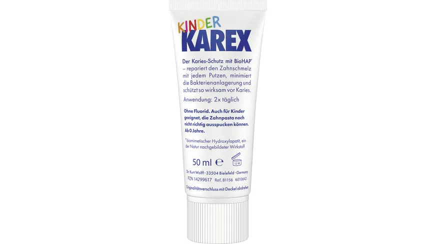 Kinder-Zahnpasta für jedes Alter (ab 0 Jahren). Ohne Fluorid. Auch für Kinder geeignet 50 ml