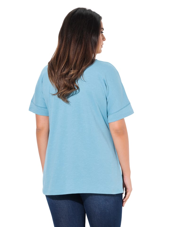 Ulla Popken Shirt in helles petrol günstig kaufen 46-48