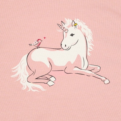 T-Shirt langarm, rosa für Mädchen
