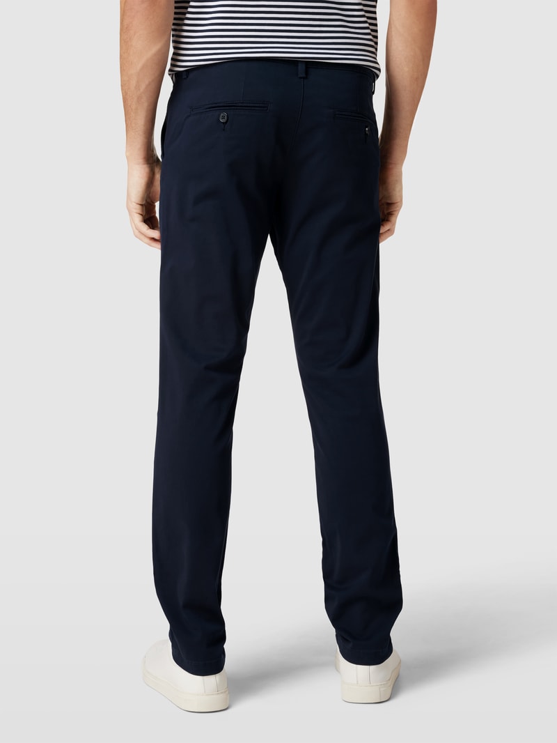Slim Fit Chino in unifarbenem Design Modell 'NEW Miles' in marineblau