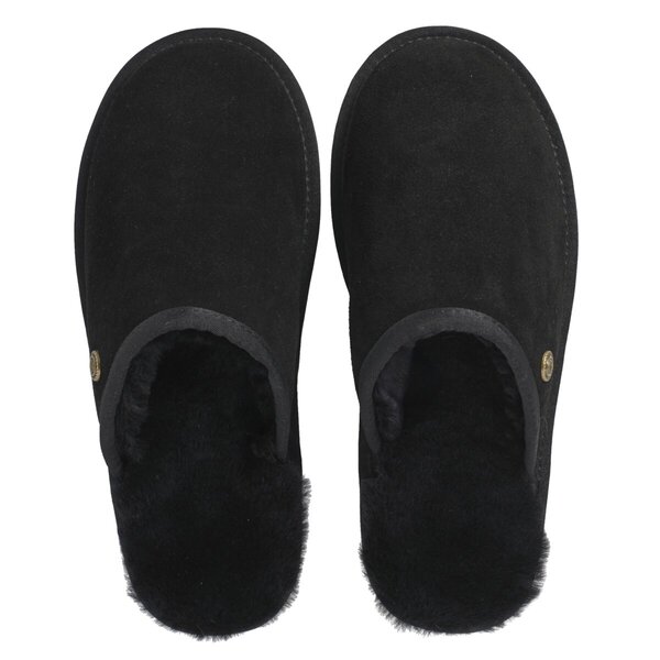 Lambswool miesten tohvelit mustat, koko 42-43