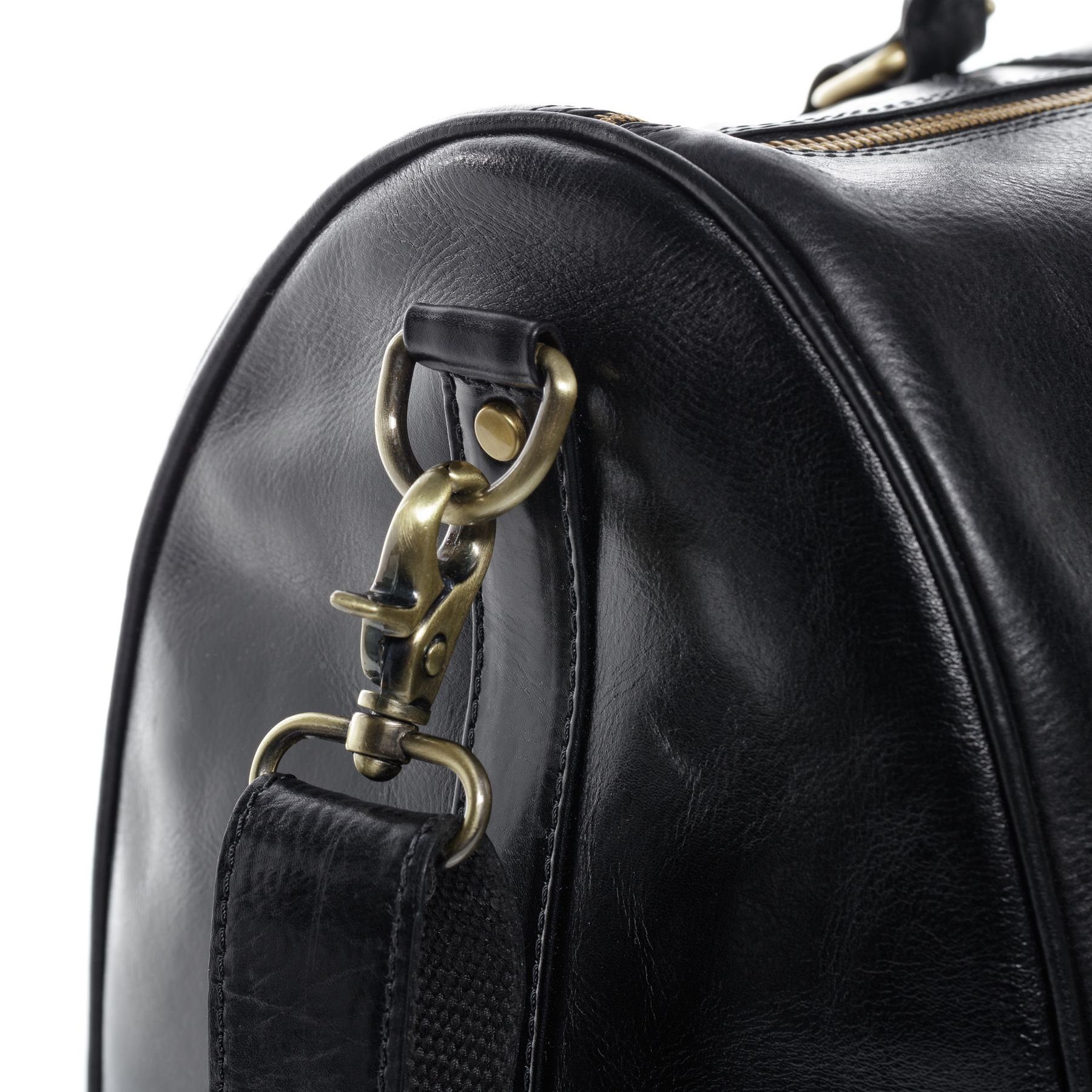SID & VAIN Reisetasche Leder Weekender Unisex FRANKLIN, Echtleder Reisegepäck für Damen & Herren, Sporttasche XL schwarz