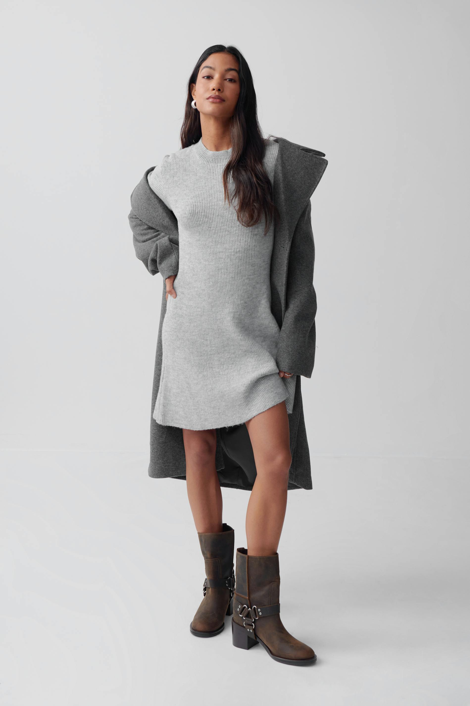 A-line knitted dress