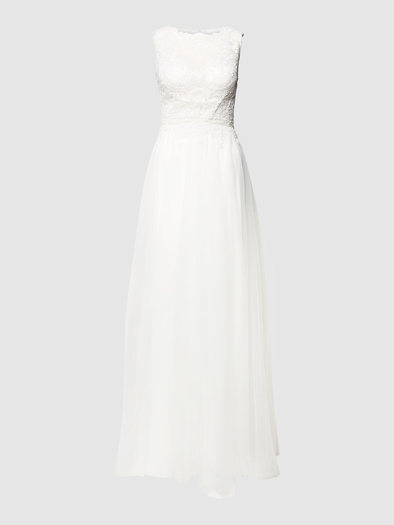 Brautkleid mit Zierbesatz in offwhite
