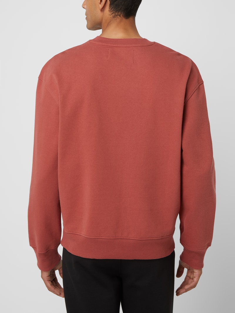 Sweatshirt mit überschnittenen Schultern  in rostrot