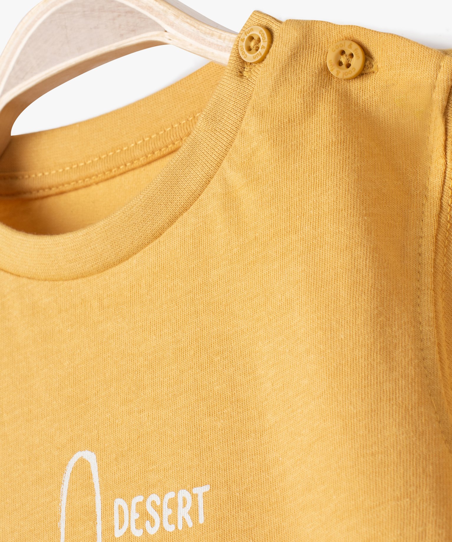 Tee-shirt bébé Garçon à manches courtes et message humor... jaune | GEMO