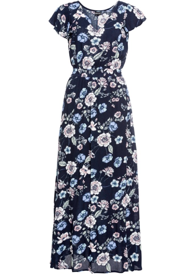 Bedrucktes Maxikleid mit Volants