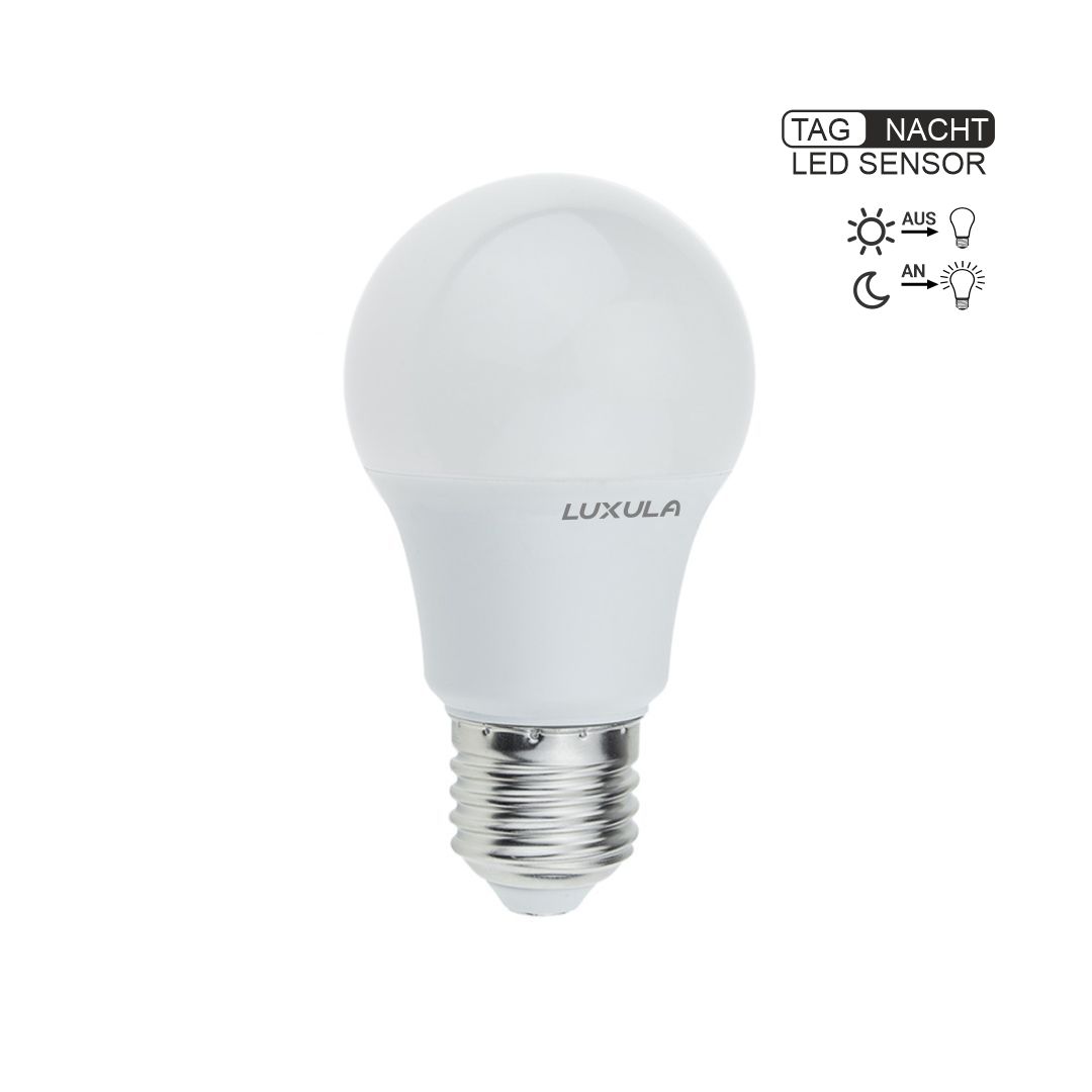 LUXULA LED Leuchtmittel mit Dämmerungs-Sensor, E27