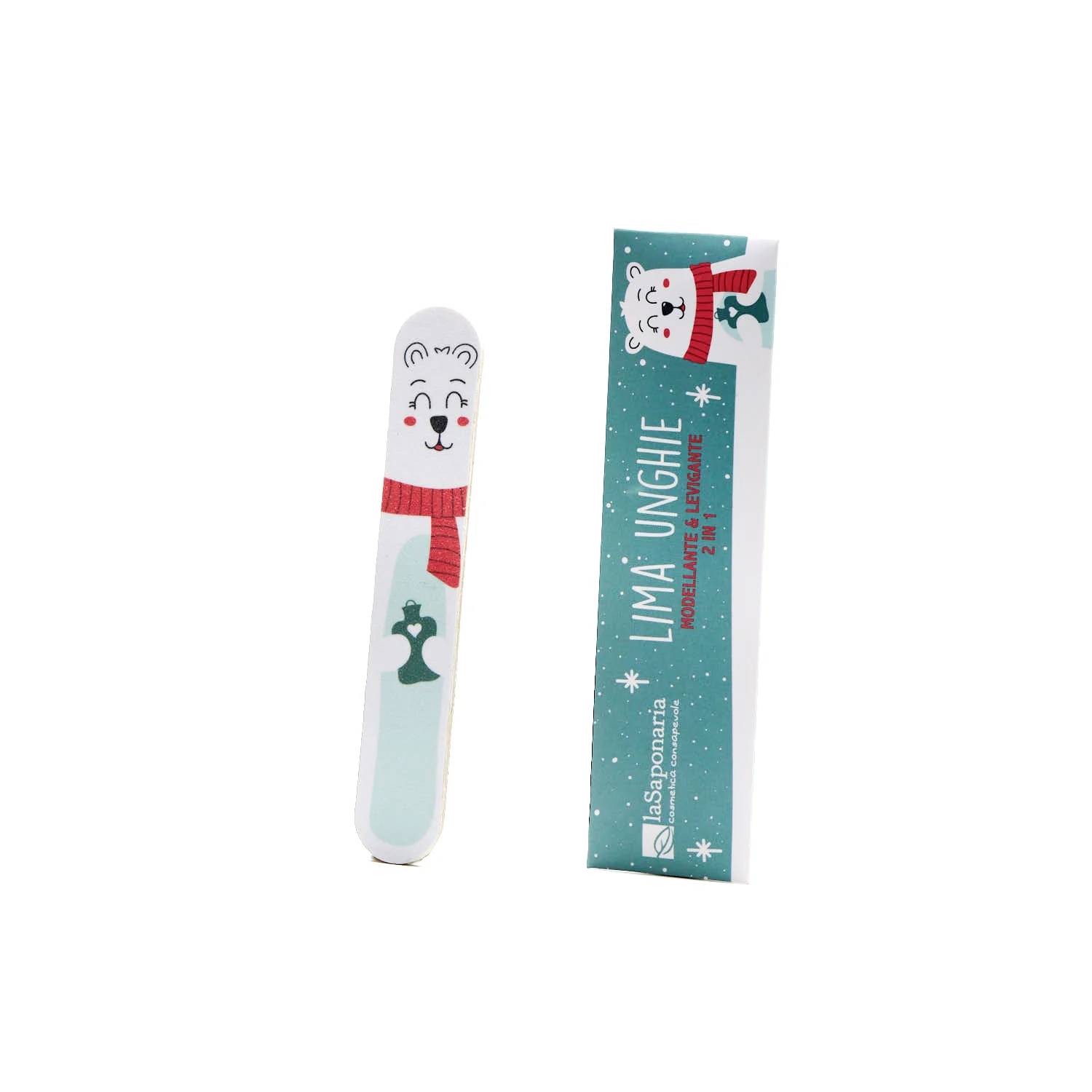 Lima de uñas 2 en 1 - Oso polar - Limas y cepillos para uñas