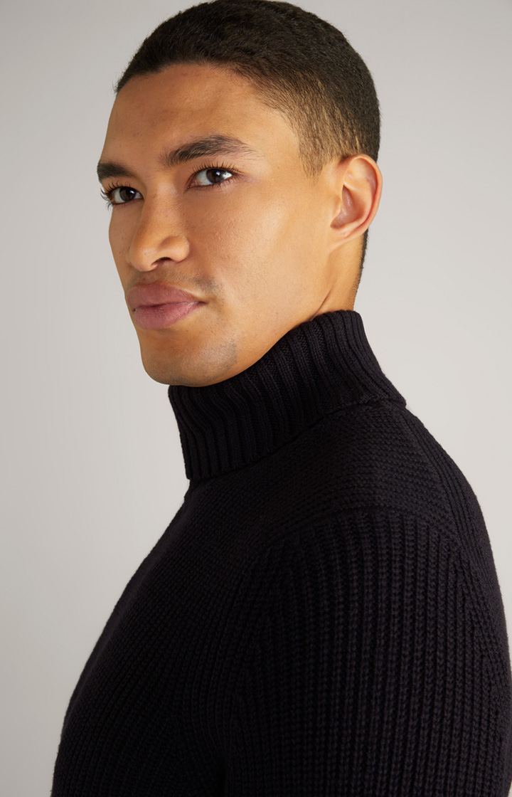 Rollkragenpullover Orlin in Navy