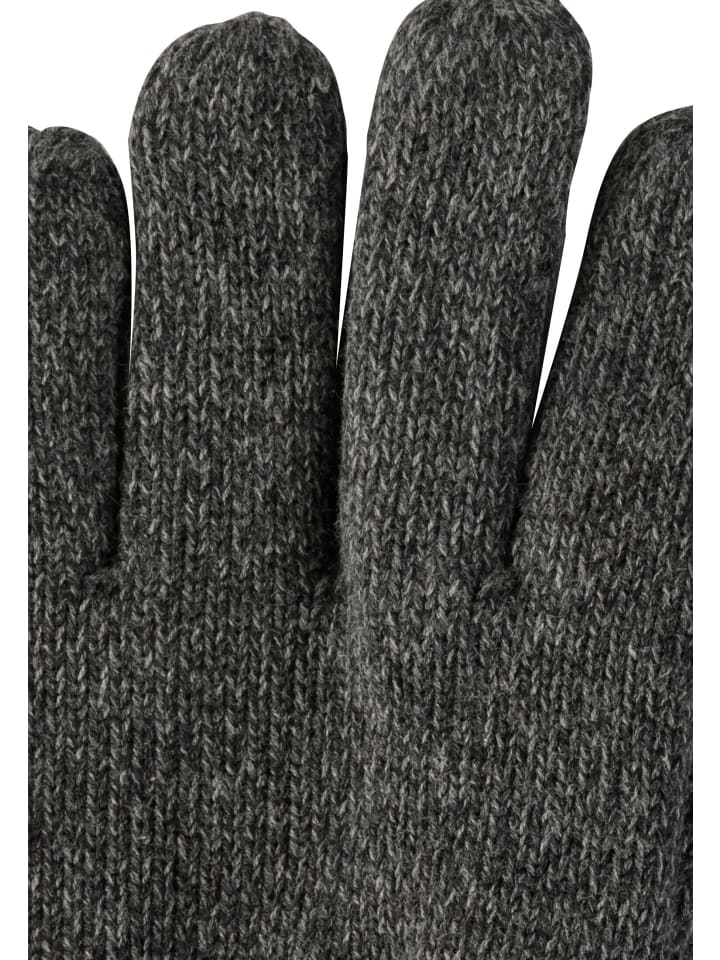 Camel Active Melierte Strickhandschuhe mit warmen Futter in Dunkelgrau günstig kaufen