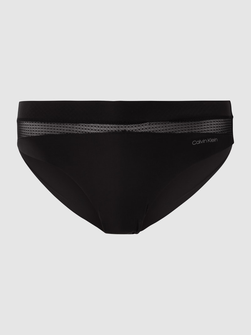 Slip mit elastischem Bund in schwarz