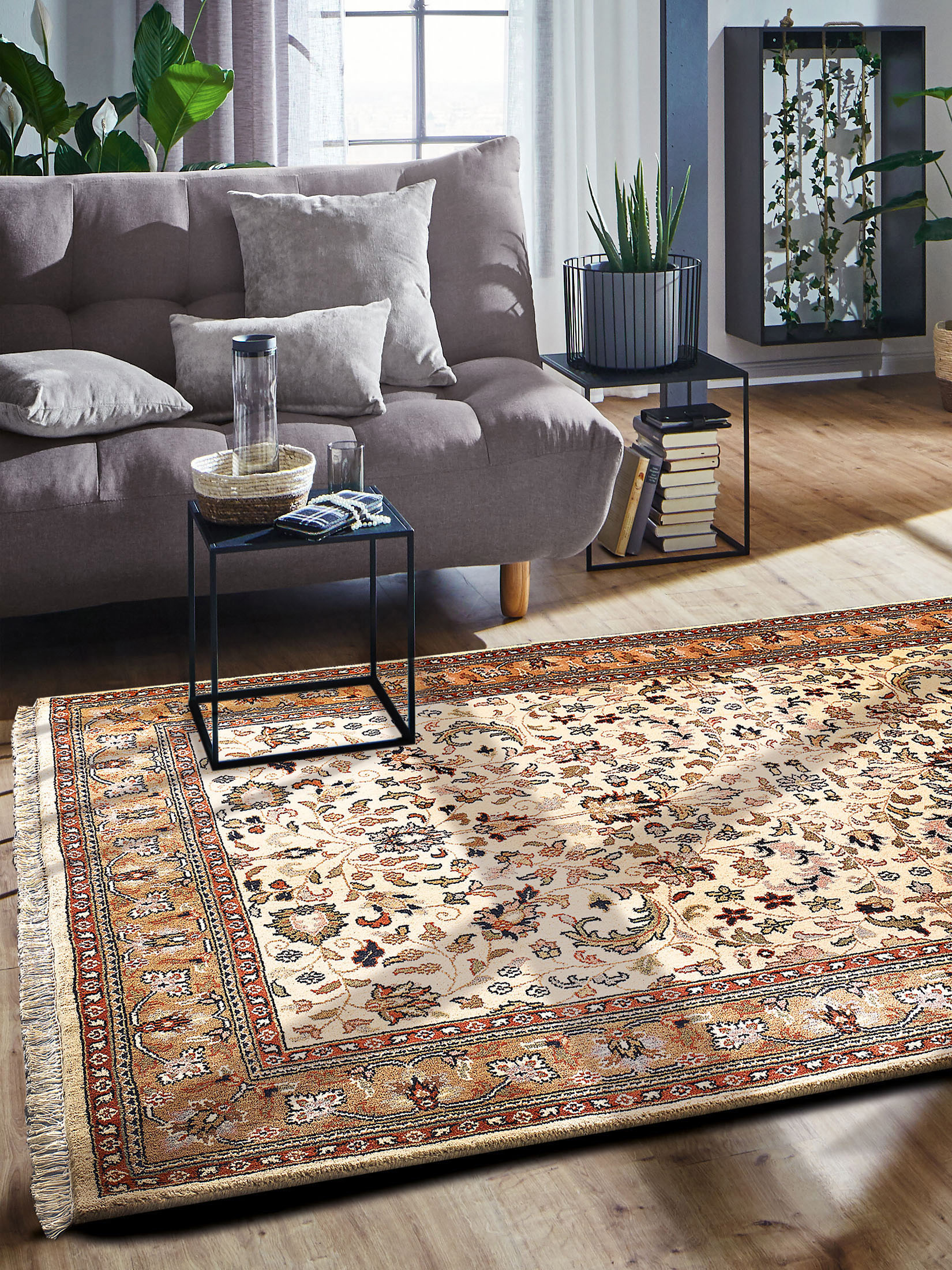 Padischah Isfahan Orient-Teppich, Beige