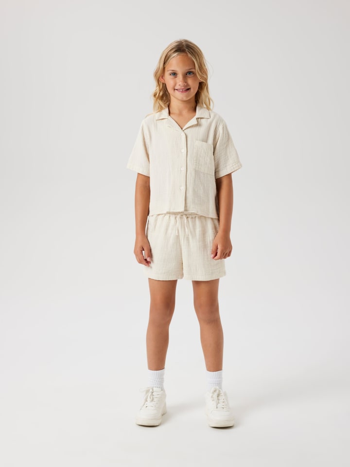 name it Kurzarmbluse NKFJASMIN SHORT SHIRT in summer sand günstig kaufen