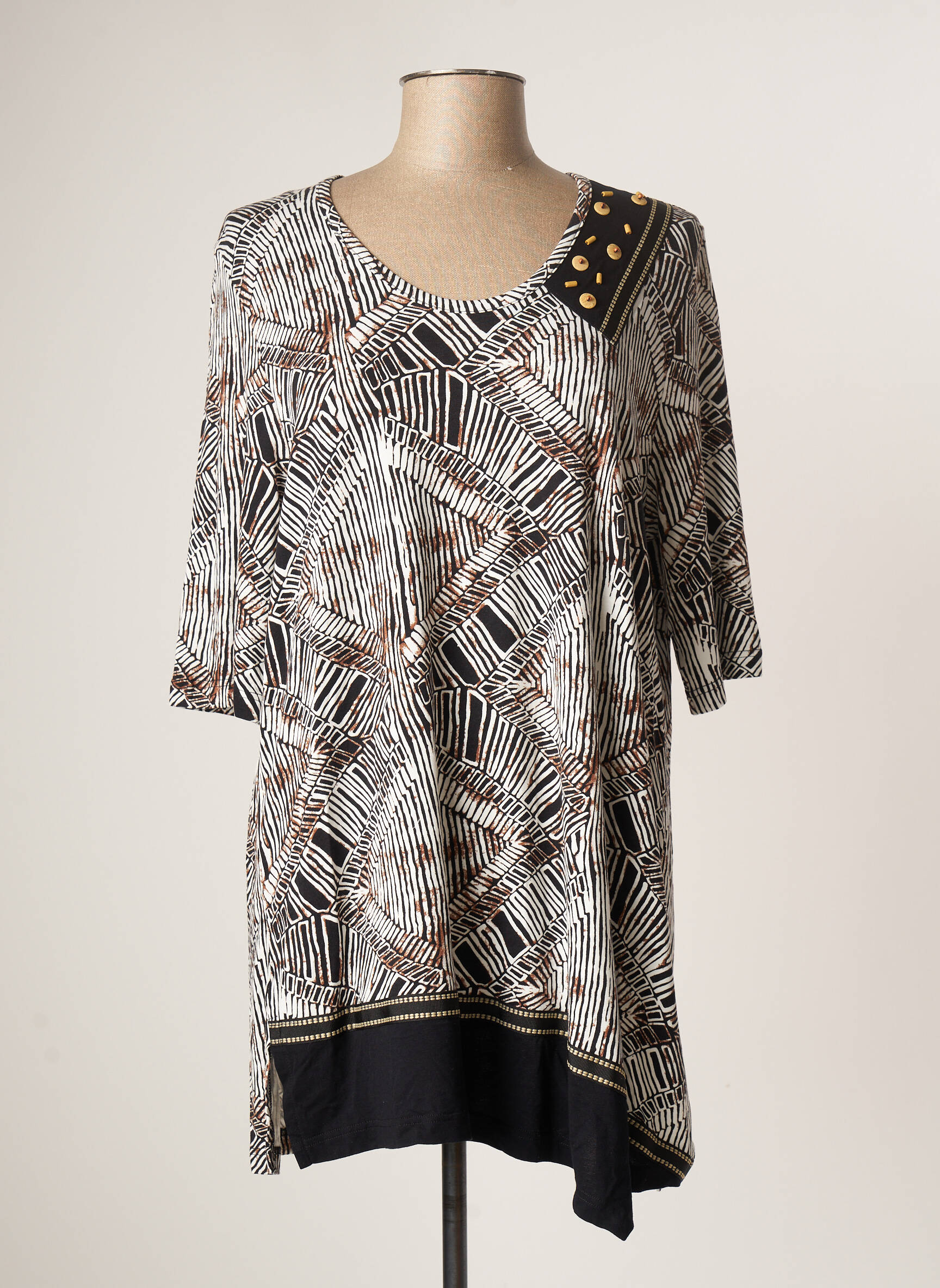 Sempre Piu By Chalou Tuniquemanchecourte Femme couleur noir