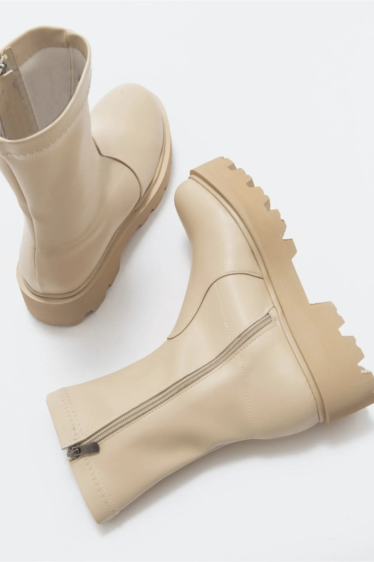 LuviShoes  Rush Beige Damenstiefel