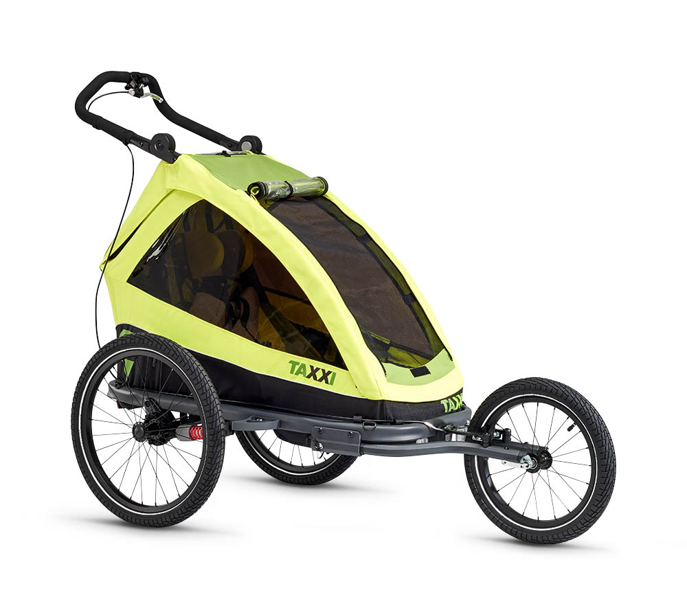 taXXi Kids Elite one 3 in 1 Lime Anhänger, Buggy und Jogger in einem Modell