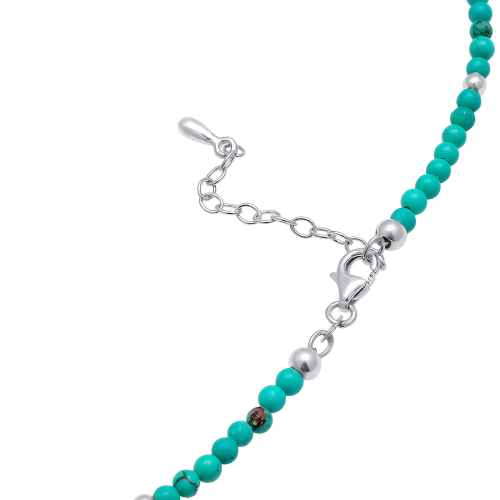 Nenalina Nenalina Collier Howlith Balls Turquoise Boho en argent sterling 925 collier