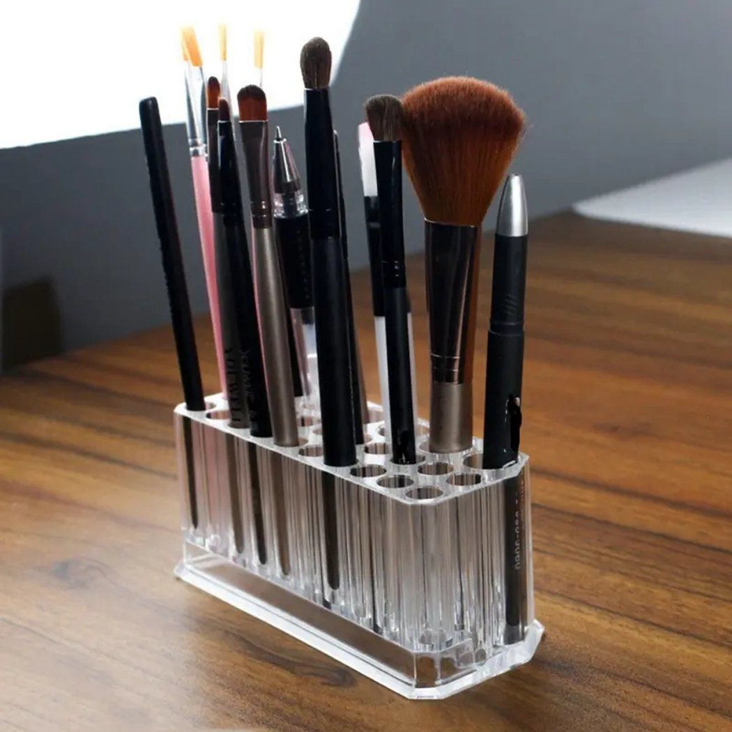 TUABUR Kosmetikkoffer 26-Loch-Aufbewahrungsröhre für Make-up-Pinsel, Aufbewahrungsbox