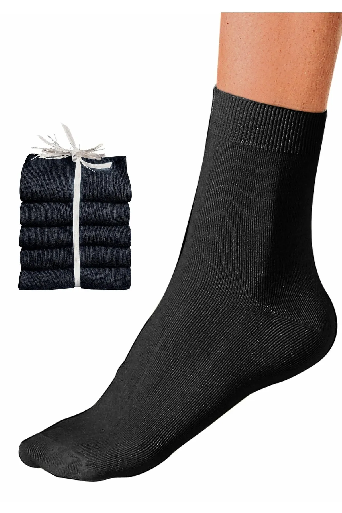 GO IN  Socken - Schwarz - Unifarben