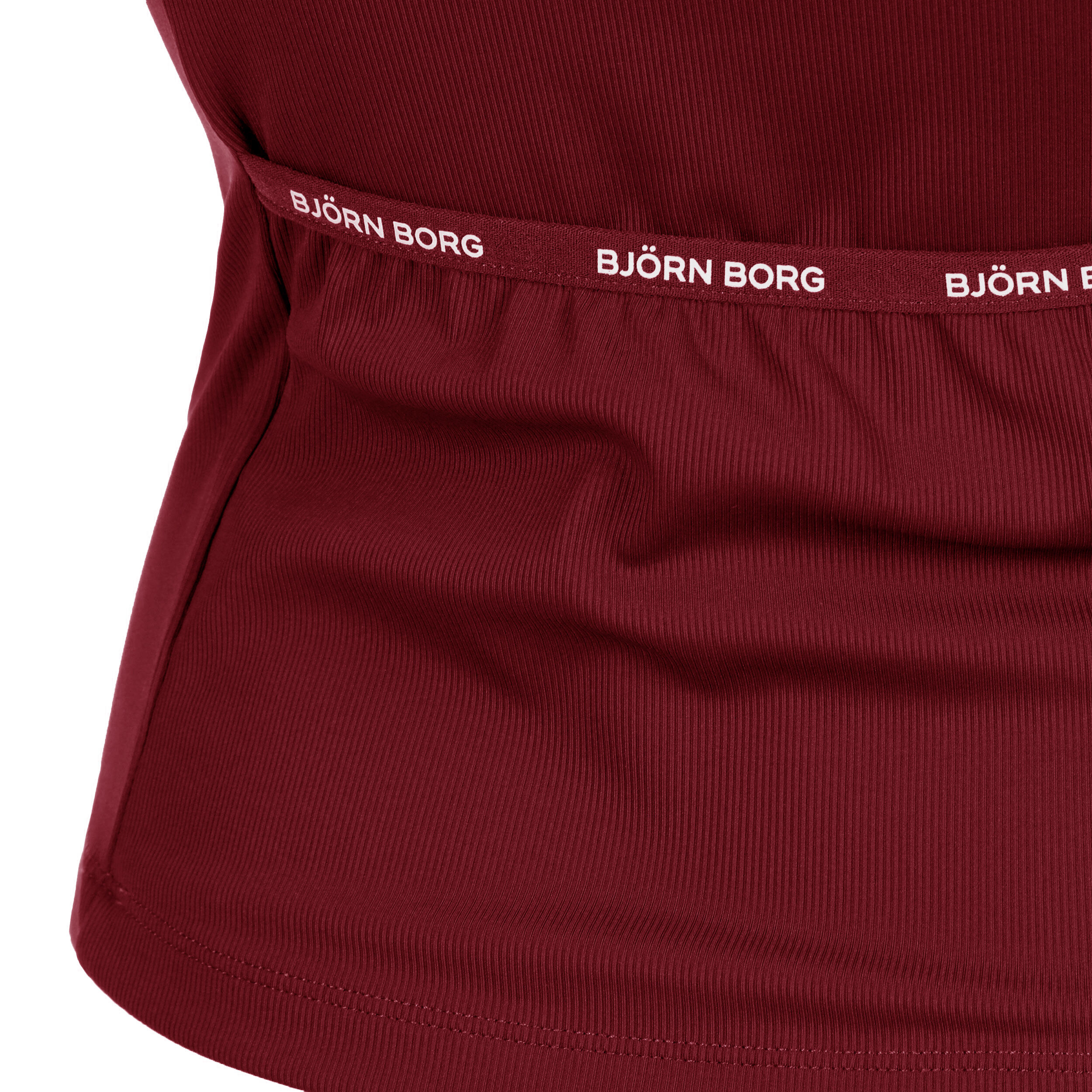 Ace Rib Pocket Tank-Top Damen - Dunkelrot