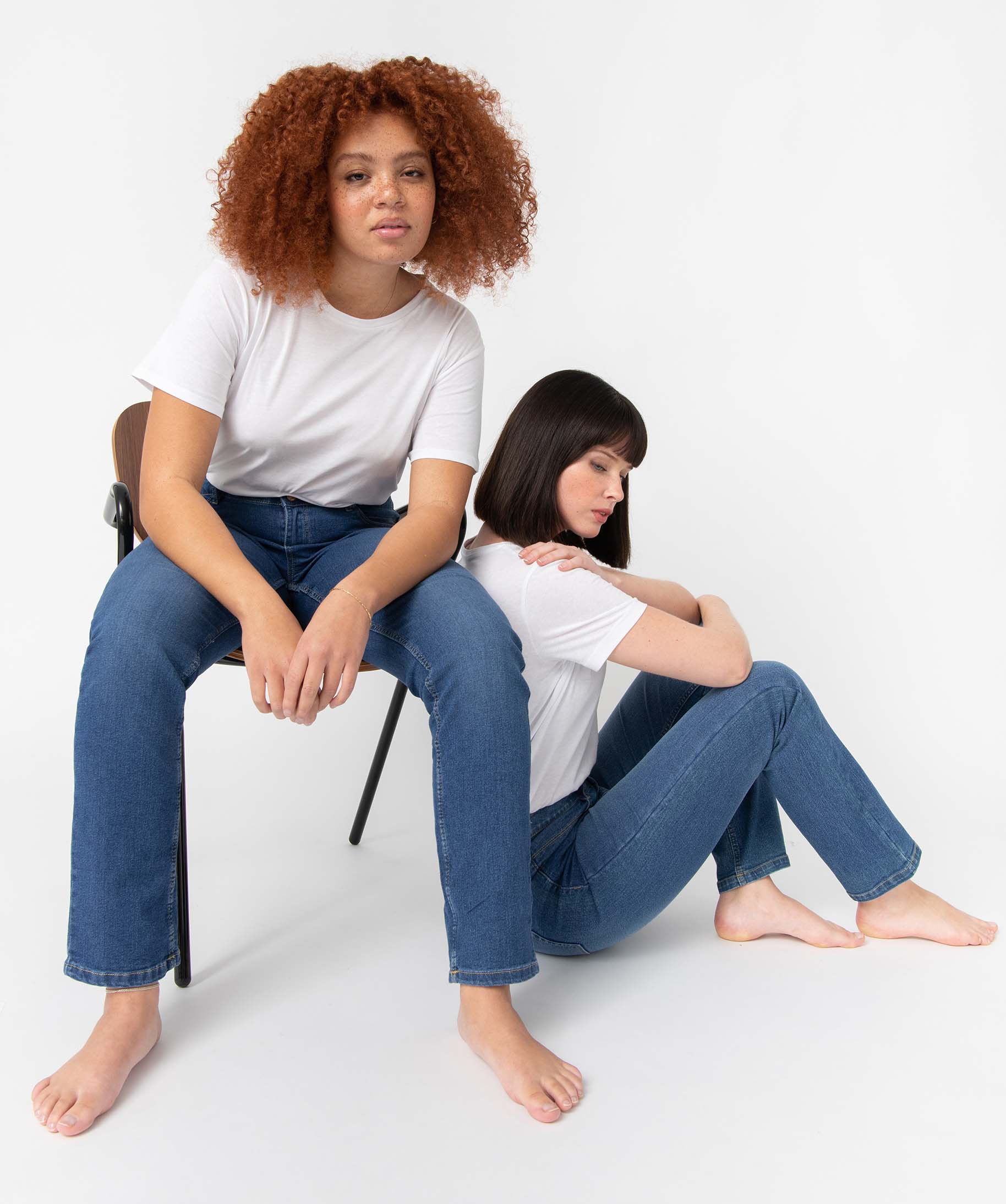 Jean femme coupe Regular stretch stone | GEMO