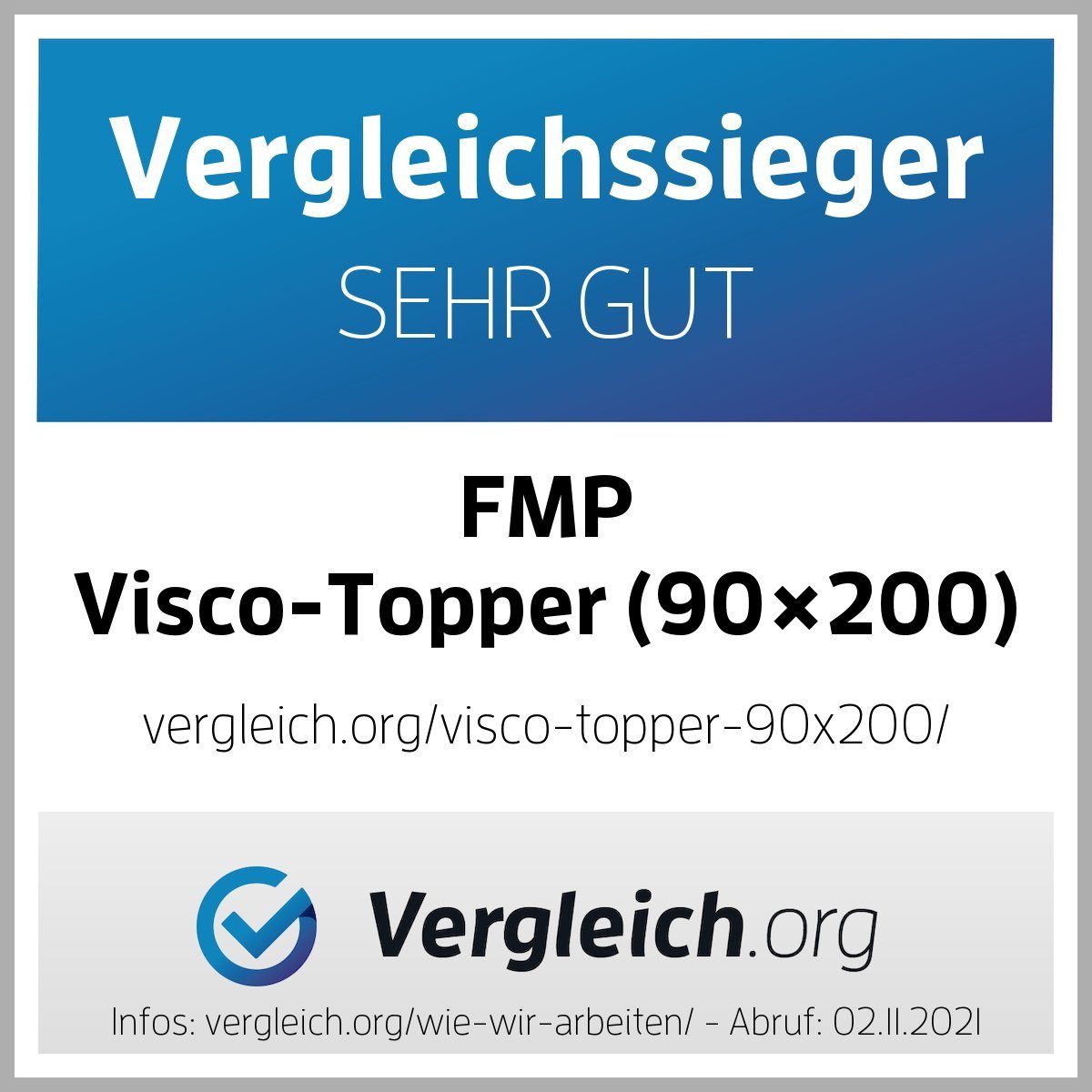 Topper FMP orthopädische Comfort Matratzenauflage 8 cm hoch, Viscoschaum, FMP Matratzenmanufaktur, (1-tlg), Für Druckentlastung und mehr Komfort