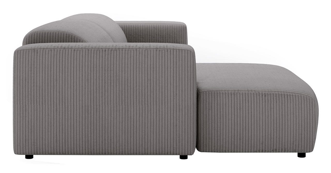 MKS MÖBEL Ecksofa PASADENA, freistehendes Ecksofa, breite Armlehnen, Federsitz