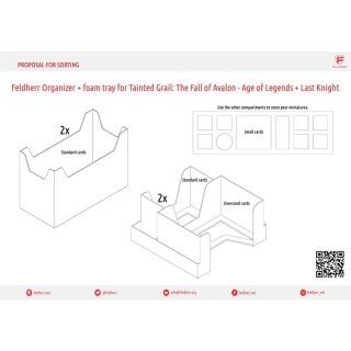 Feldherr Schaumstofforganizer-Set für Tainted Grail: Der Niedergang Avalons - Age of Legends + Last Knight
