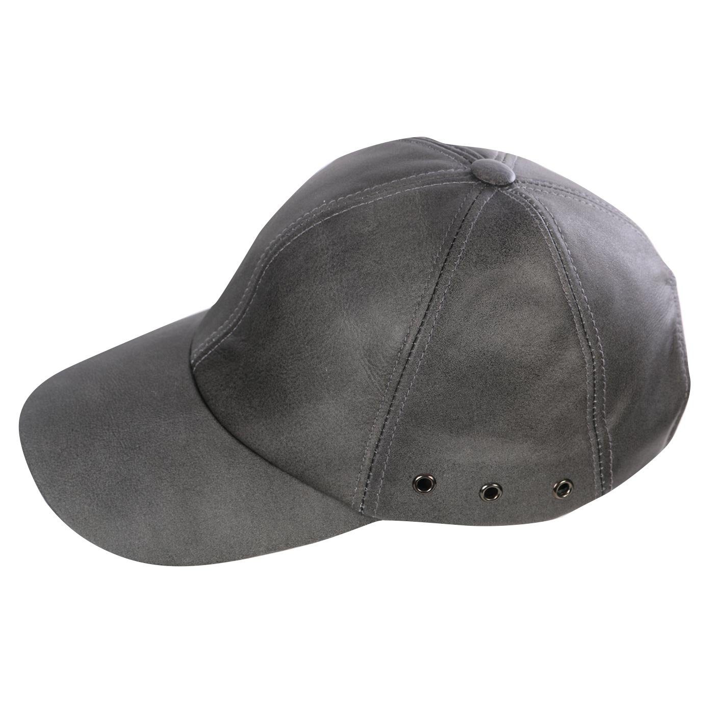 BLACK FOREST FOX Cowboyhut STATES Leder Baseball Cap Hut Schirmmütze Graphit-Grau