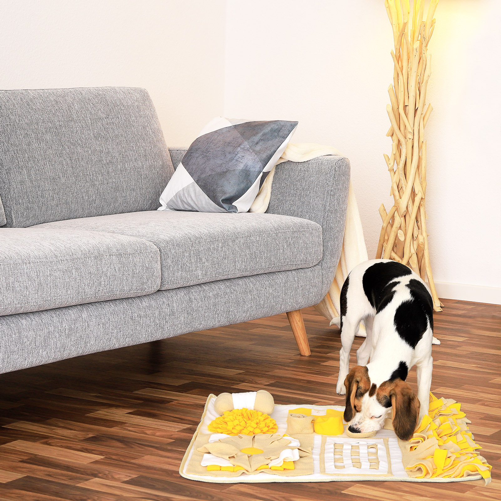 Lionto Intelligenzspielzeug Lionto Schnüffelteppich für Hunde braun/ gelb
