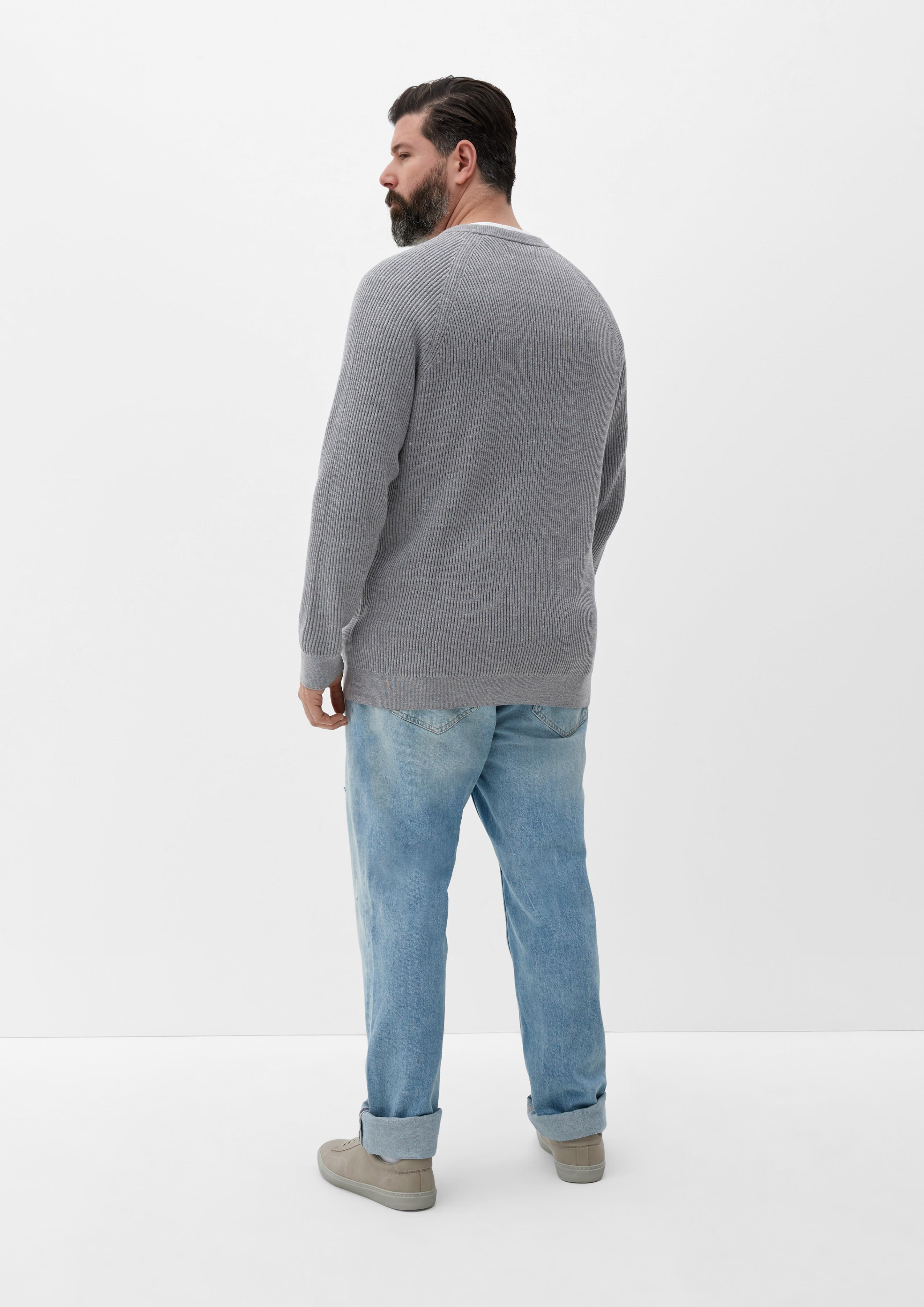 Strickpullover mit Rippstruktur  2128115-9730