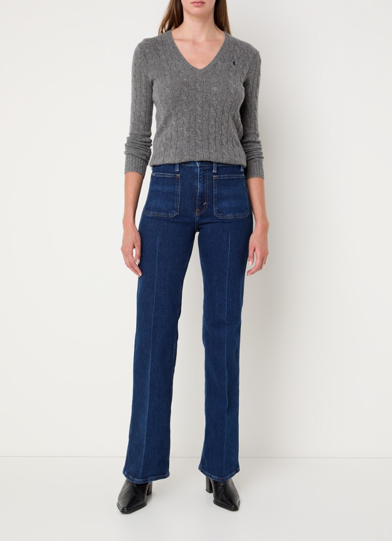 Blugi evazați cu talie înaltă Ralph Lauren Jenn, spălare închisă