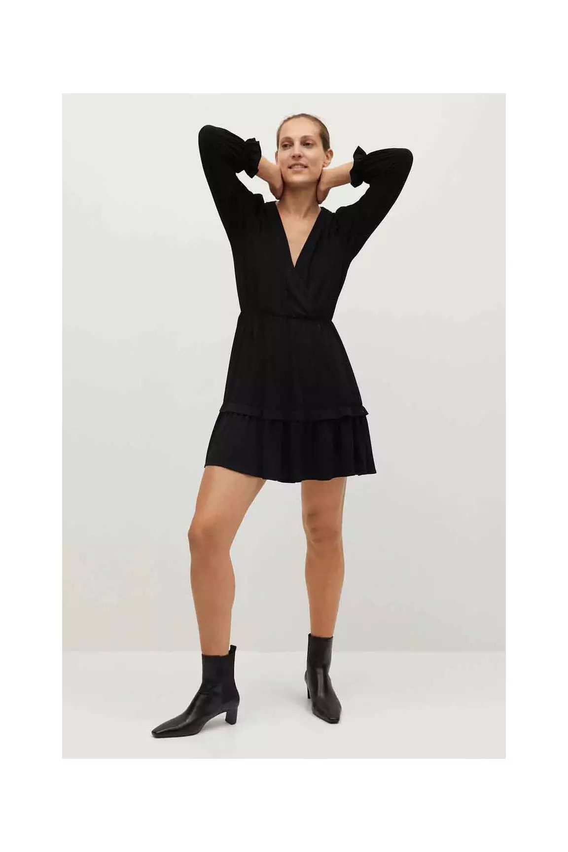 Mango Robes Mi Longues Femme couleur noir
