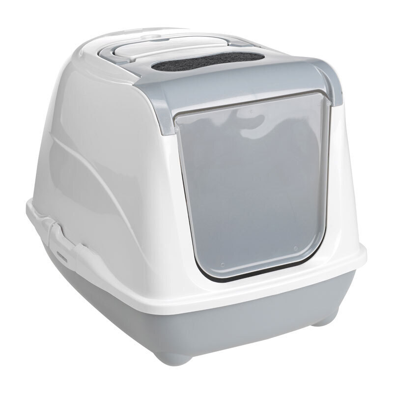 AniOne Katzentoiletten AniOne Katzentoilette Flip Cat S hellgrau
