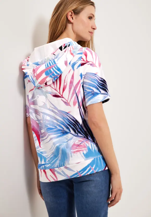 CECIL Blätterprint Hoodie Shirt