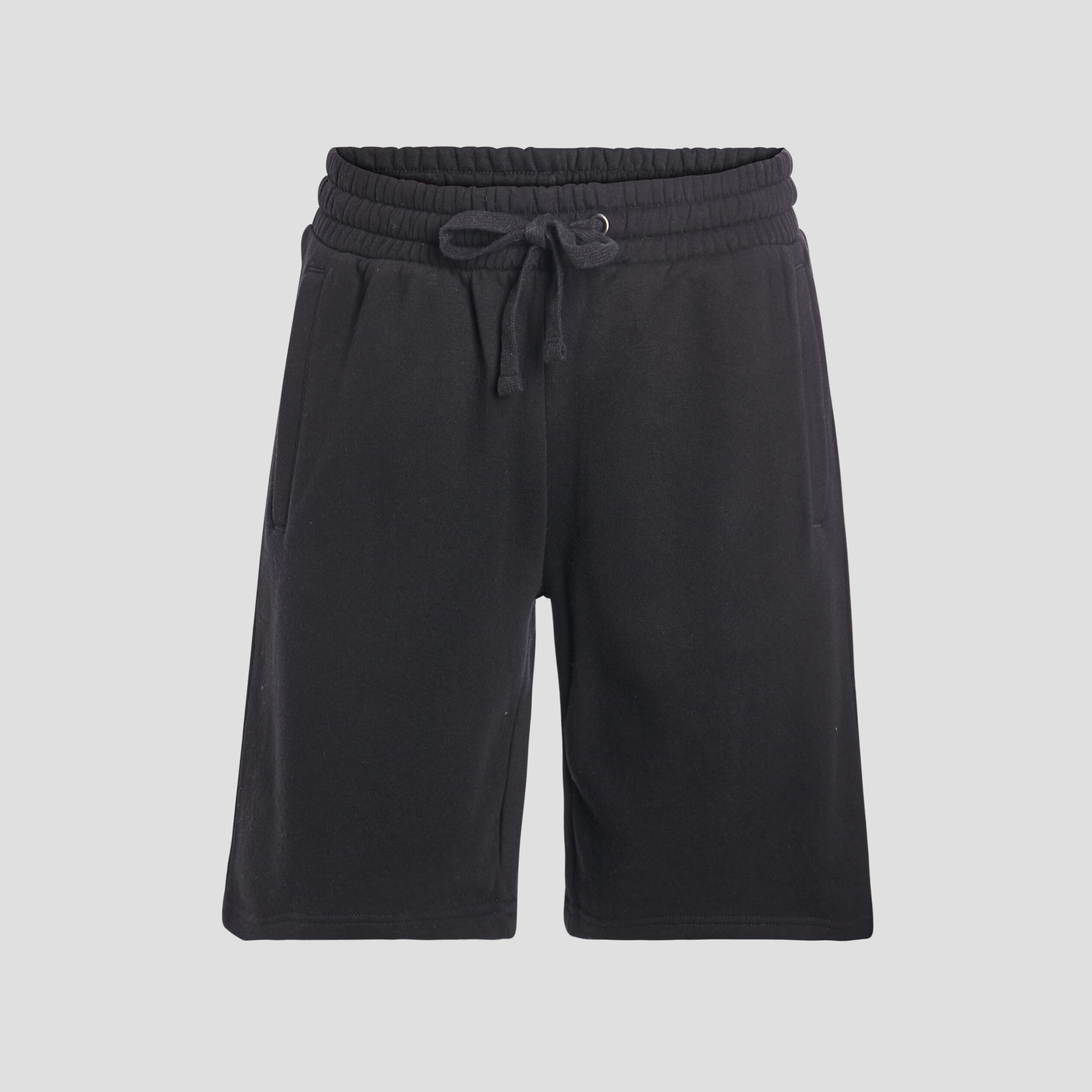 Short molletonné droit noir homme | La Halle