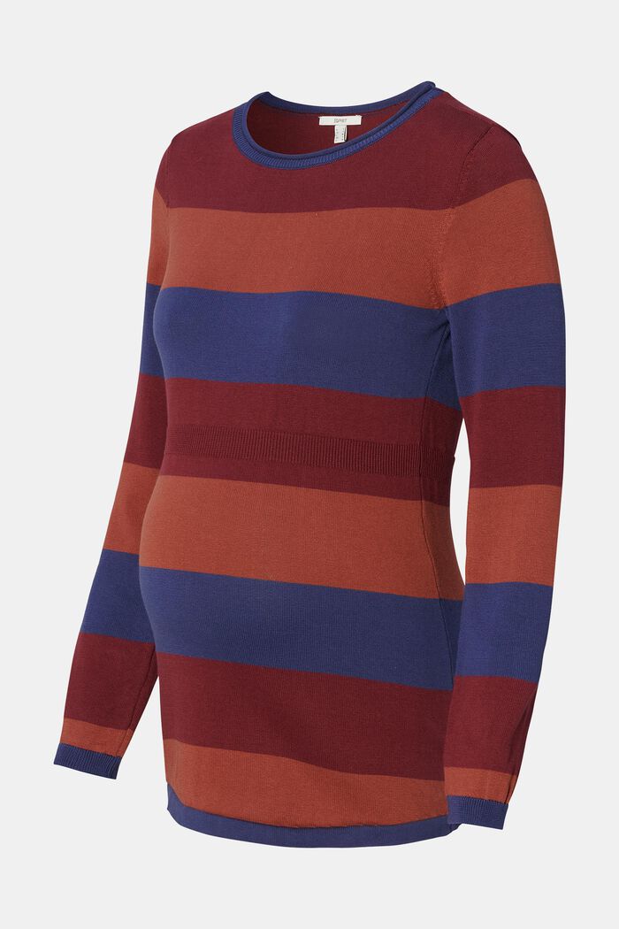 Gestreifter Rundhals-Pullover