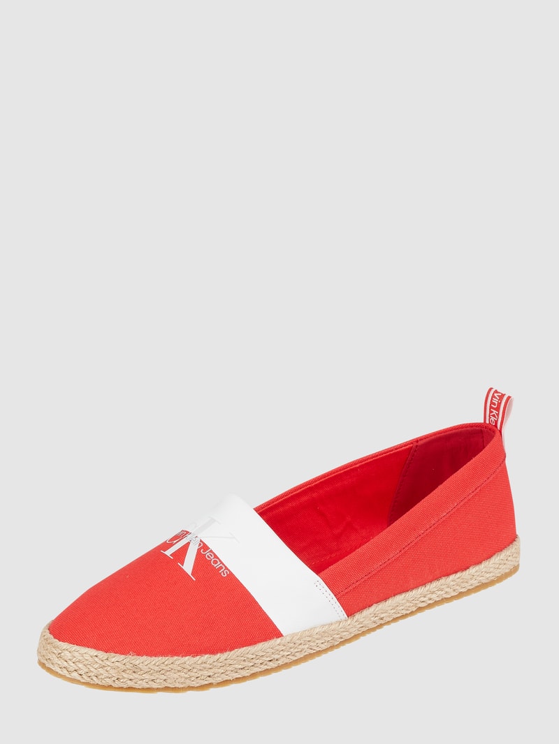 Espadrilles aus Canvas in orange