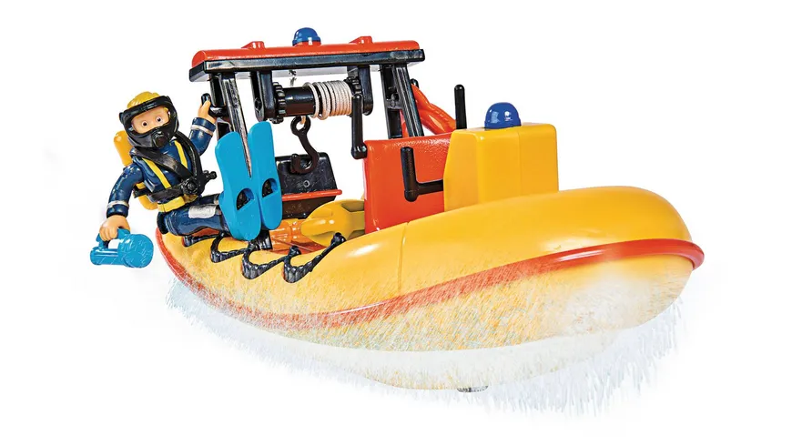 Simba 109252571 - Feuerwehrmann Sam - Neptun Boot mit Figur