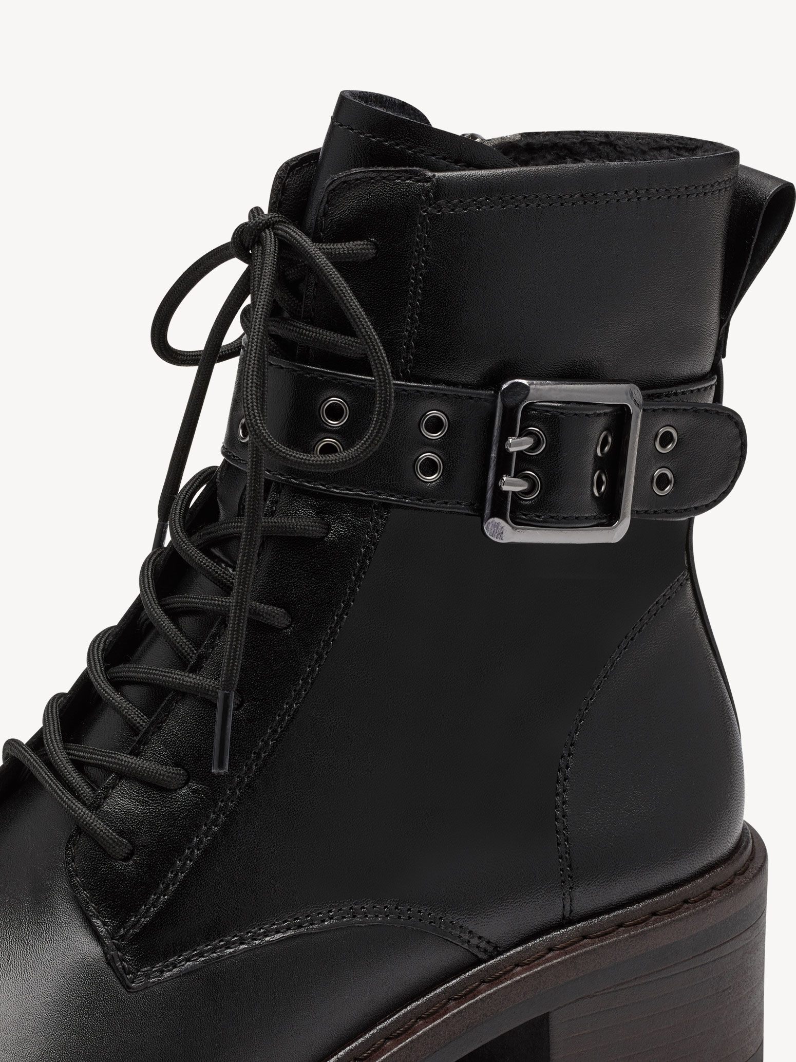 Bottine en cuir - noir