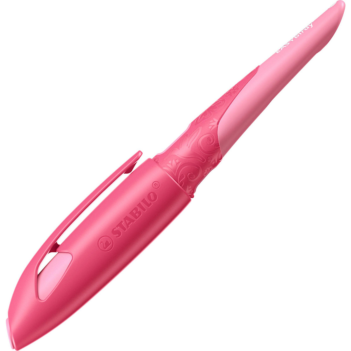 Schulfüller EASYbirdy Rechtshänder A-Feder 3D Wildlife Special Edition rosa, inkl. Patrone und Einstellwerkzeug