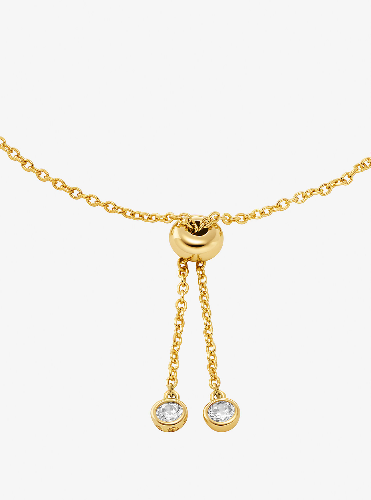Fulton edelmetallbelagt Pavé-logo glidende armbånd - GULL