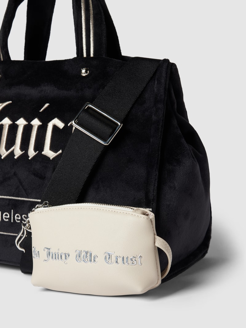 Bowling Bag mit Label-Stitching Modell 'IRIS' in schwarz